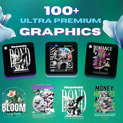 100 Ultra Premium Streetwear Graphics Bundle - Vector & PNG Collection