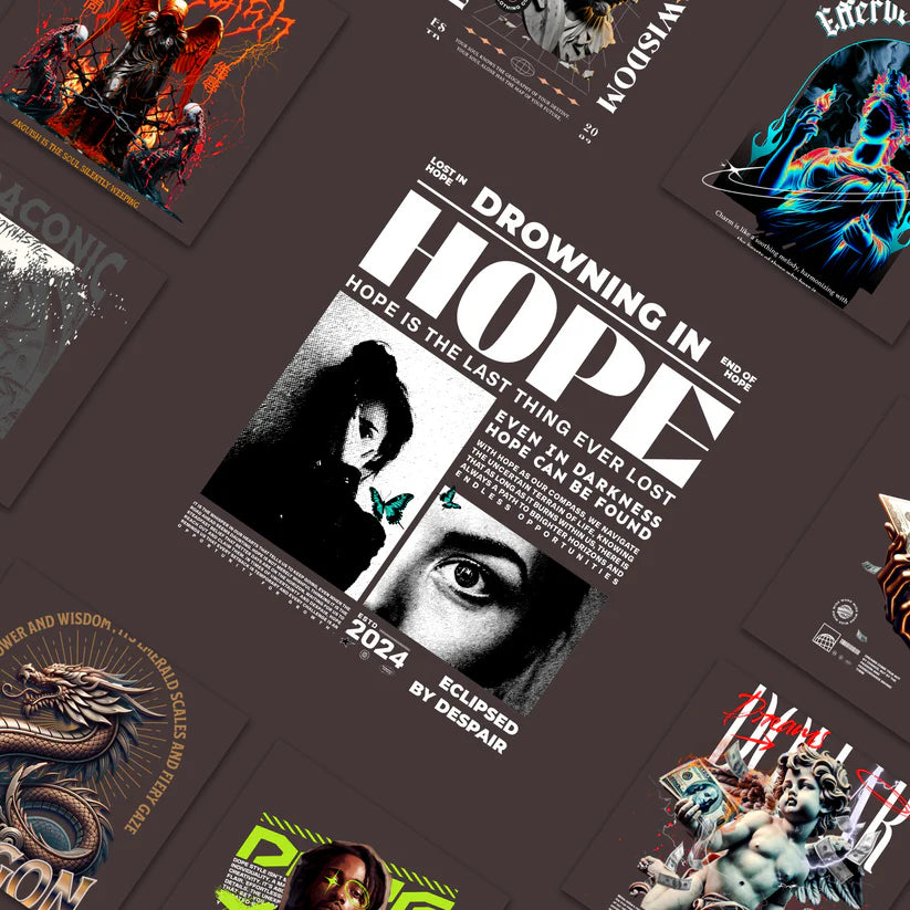 100 Premium Urban Streetwear Graphics Bundle - Vector & PNG Collection