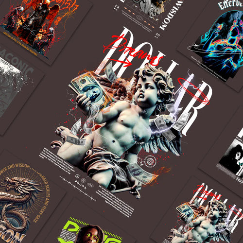 100 + Premium Urban Streetwear Graphics Bundle - Vector & PNG Collection