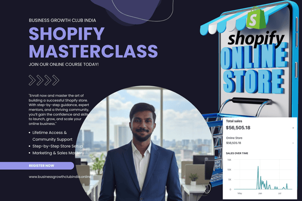 Shopify Masterclass - Complete eCommerce Course Hindi - The Business Growth Club India 🇮🇳