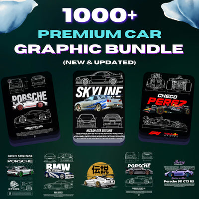 1000+ Premium Car Designs Bundle - Adobe Illustrator & PNG Files